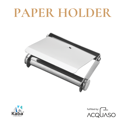 KABA DOLPHIN SUS304 Stainless Steel Toilet Paper Holder | Wall-Mounted Polished Tissue Roll Dispenser | Irregular Modern Design for Bathroom, Hotel & Villa Use | 1-Year Warranty