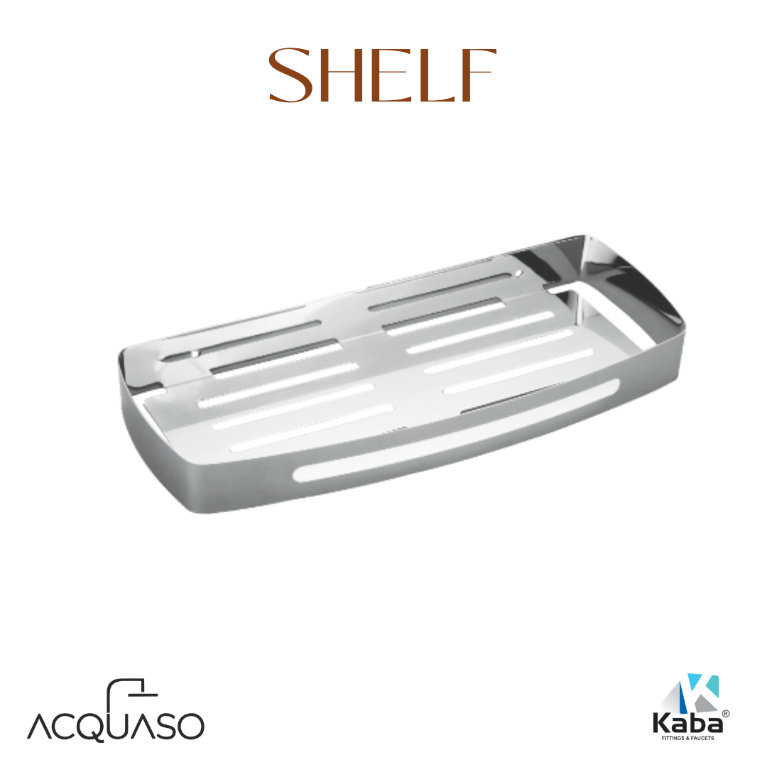 KABA SLEEK Shelf – SUS304 Stainless Steel Corner Bathroom Storage Rack | Wall-Mounted Organizer for Toiletries | Modern Design, Rust-Resistant, Large Capacity
