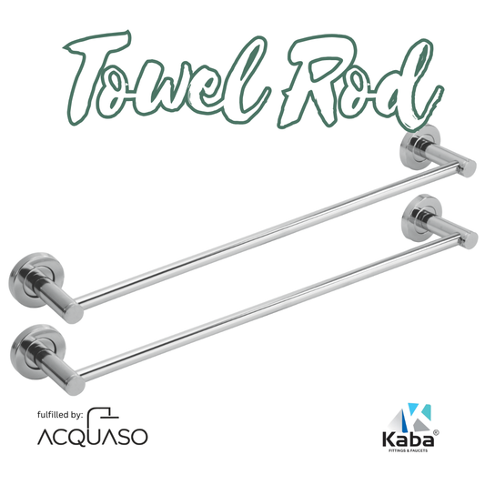 SIGNATURE Stainless Steel Heavy Towel Rod/Towel Rack for Bathroom/Towel Bar/Hanger/Stand/Bathroom Accessories 24"/2feet (Chrome, Pack of 1)