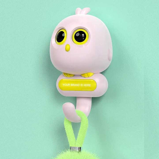 ACQUASO Bird Hook Wall Hanger | Self-Adhesive Heavy-Duty Hook for Home & Kitchen | Plastic, Pink | No-Drill Installation | 22 lbs Load Capacity