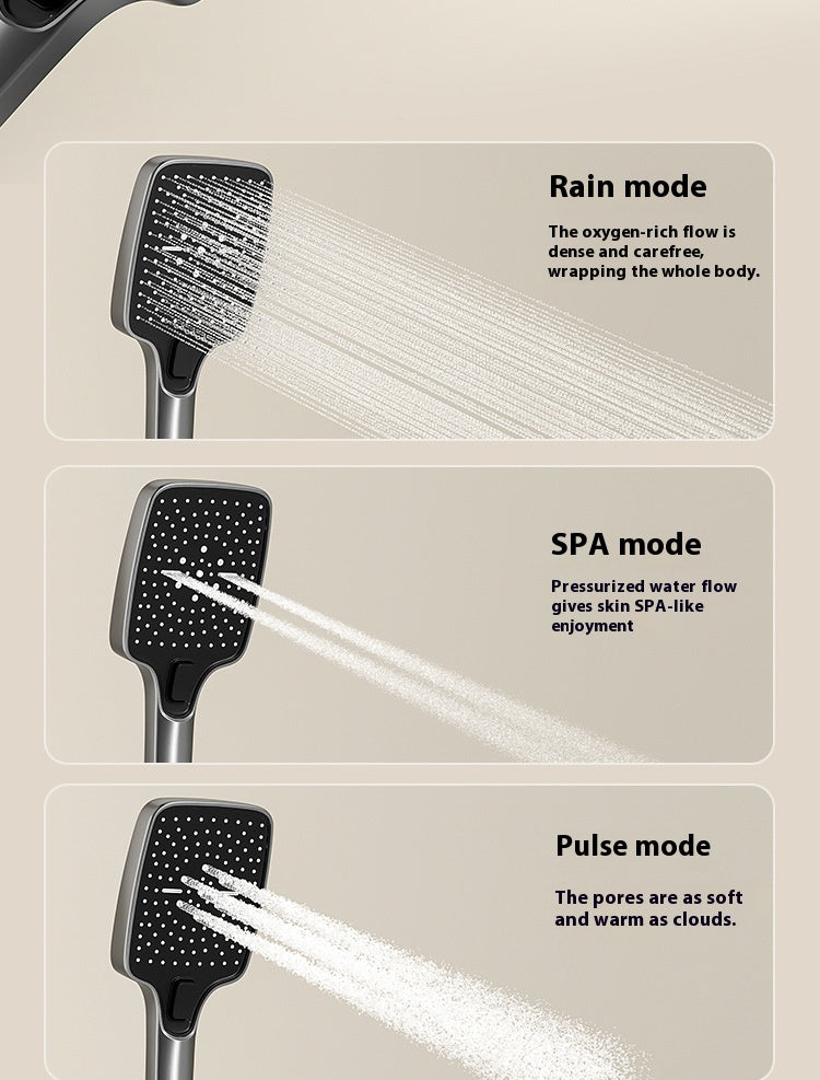 ACQUASO A19 Thermostatic Brass Shower Set | Chrome Finish Rectangle Rain Shower | In-Wall Mounted | 4 Spray Modes | Single Handle Mixer | Modern Bathroom Fitting