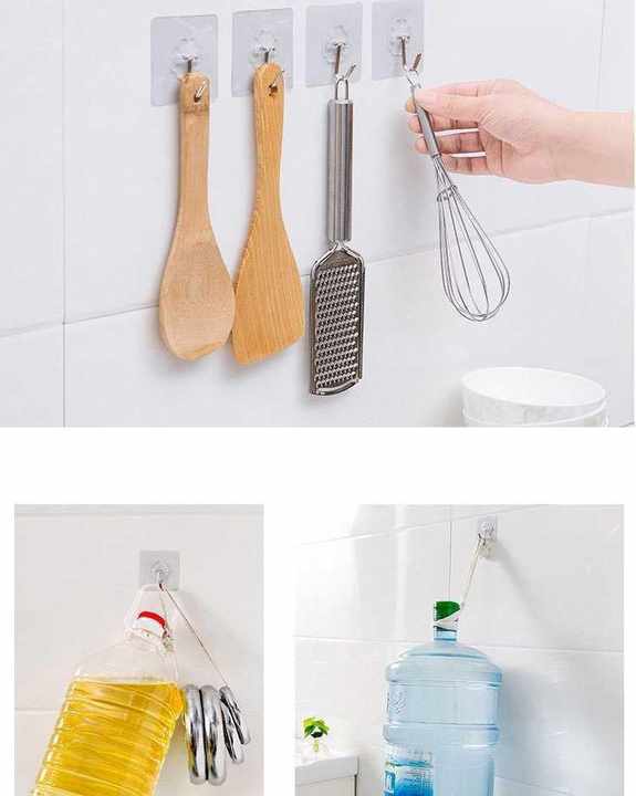 ACQUASO Self-Adhesive Heavy-Duty Wall Hook | Gold Metal Hanger for Bathroom, Kitchen, Office & Home | Holds up to 10 kg | No Drilling Required