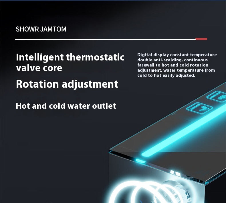 ACQUASO A17 Thermostatic Brass Shower Set | In-Wall Mounted Rectangle Rain Shower | Brushed Finish | Massage Spray Mode | Single Handle Mixer | Modern Bathroom Fixture
