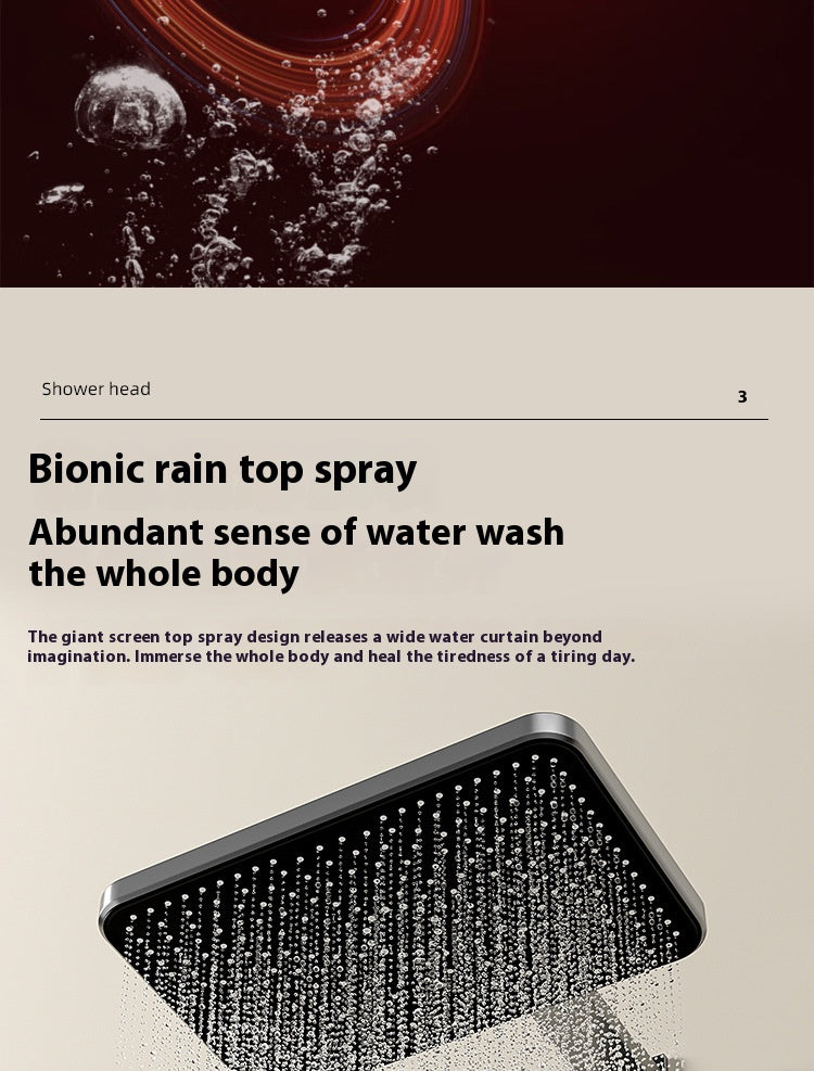 ACQUASO A19 Thermostatic Brass Shower Set | Chrome Finish Rectangle Rain Shower | In-Wall Mounted | 4 Spray Modes | Single Handle Mixer | Modern Bathroom Fitting