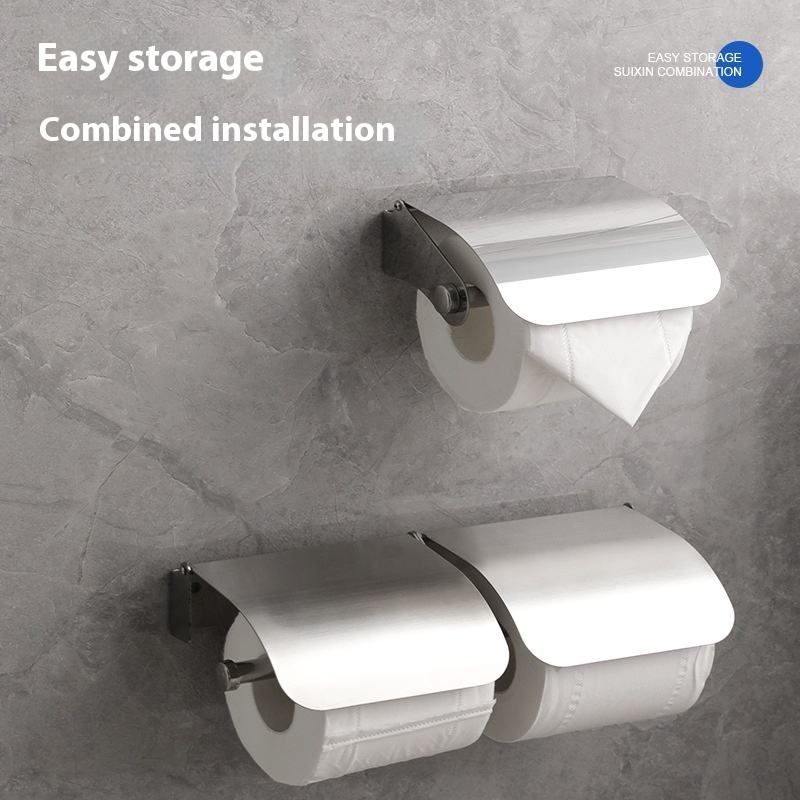 KABA DOLPHIN SUS304 Stainless Steel Toilet Paper Holder | Wall-Mounted Polished Tissue Roll Dispenser | Irregular Modern Design for Bathroom, Hotel & Villa Use | 1-Year Warranty