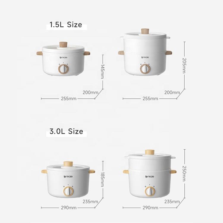 CURA PLUS Multipurpose Electric Cooker | 1.5L Non-Stick Skillet Pot with Steamer | 600W | Auto Thermostat & Temperature Control | Stainless Steel Body | Ceramic Coating | Tempered Glass Lid | Ideal for Noodles, Frying, Boiling | fulfilled by Acquaso