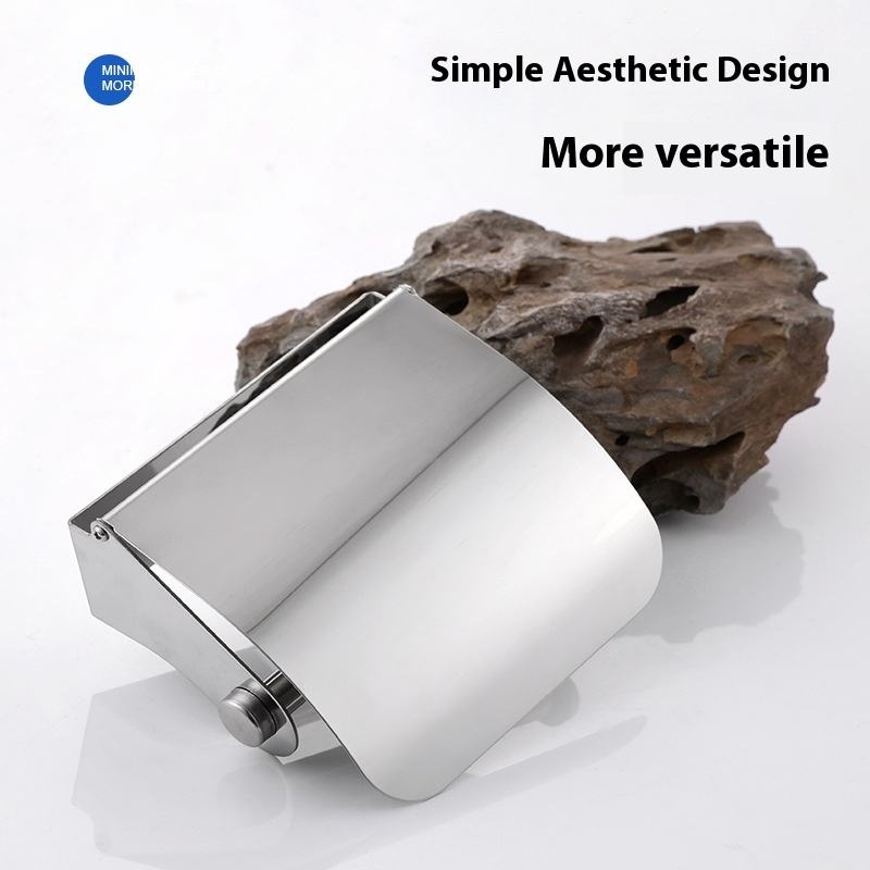 KABA DOLPHIN SUS304 Stainless Steel Toilet Paper Holder | Wall-Mounted Polished Tissue Roll Dispenser | Irregular Modern Design for Bathroom, Hotel & Villa Use | 1-Year Warranty