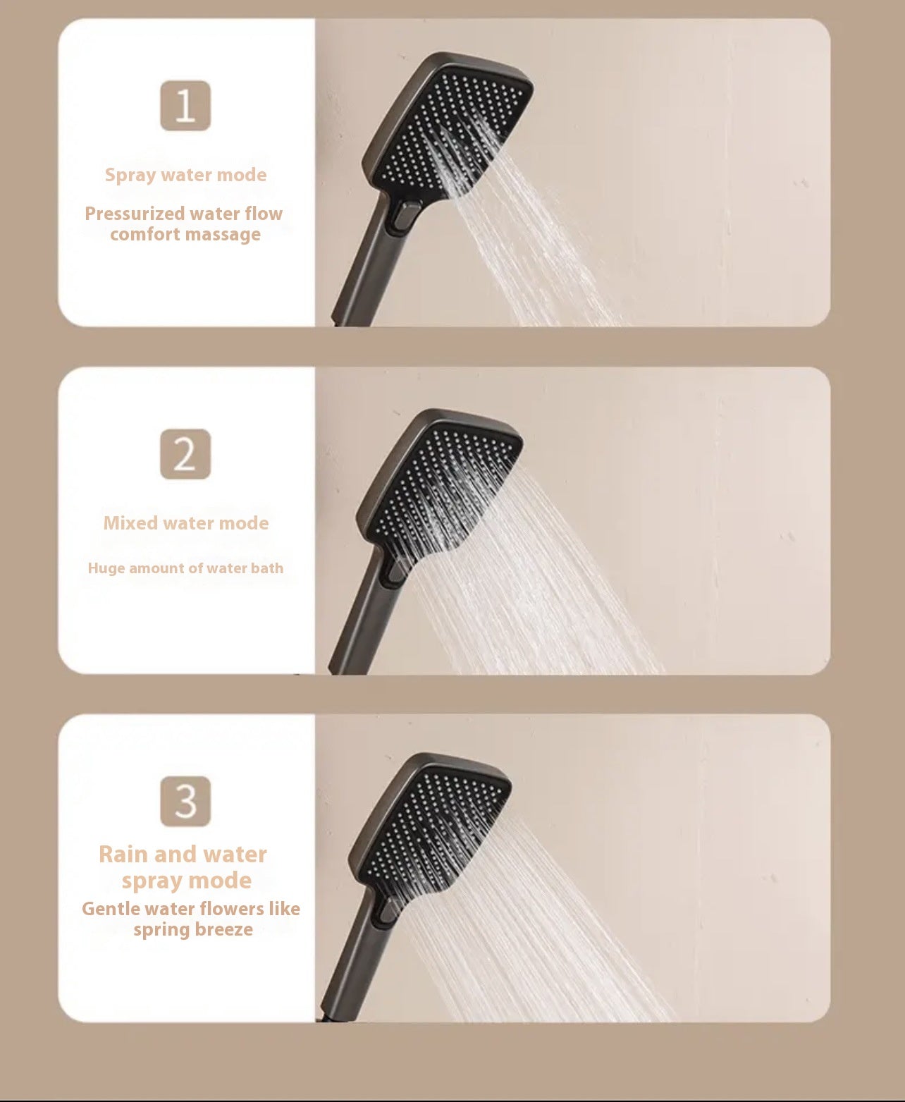 ACQUASO A31 Thermostatic Copper Shower Set | In-Wall Mounted Square Rain Shower | Galvanized Brushed Finish | Hot & Cold Mixer | Modern Bathroom Fixture