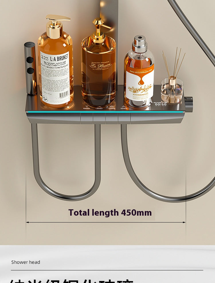 ACQUASO A19 Thermostatic Brass Shower Set | Chrome Finish Rectangle Rain Shower | In-Wall Mounted | 4 Spray Modes | Single Handle Mixer | Modern Bathroom Fitting