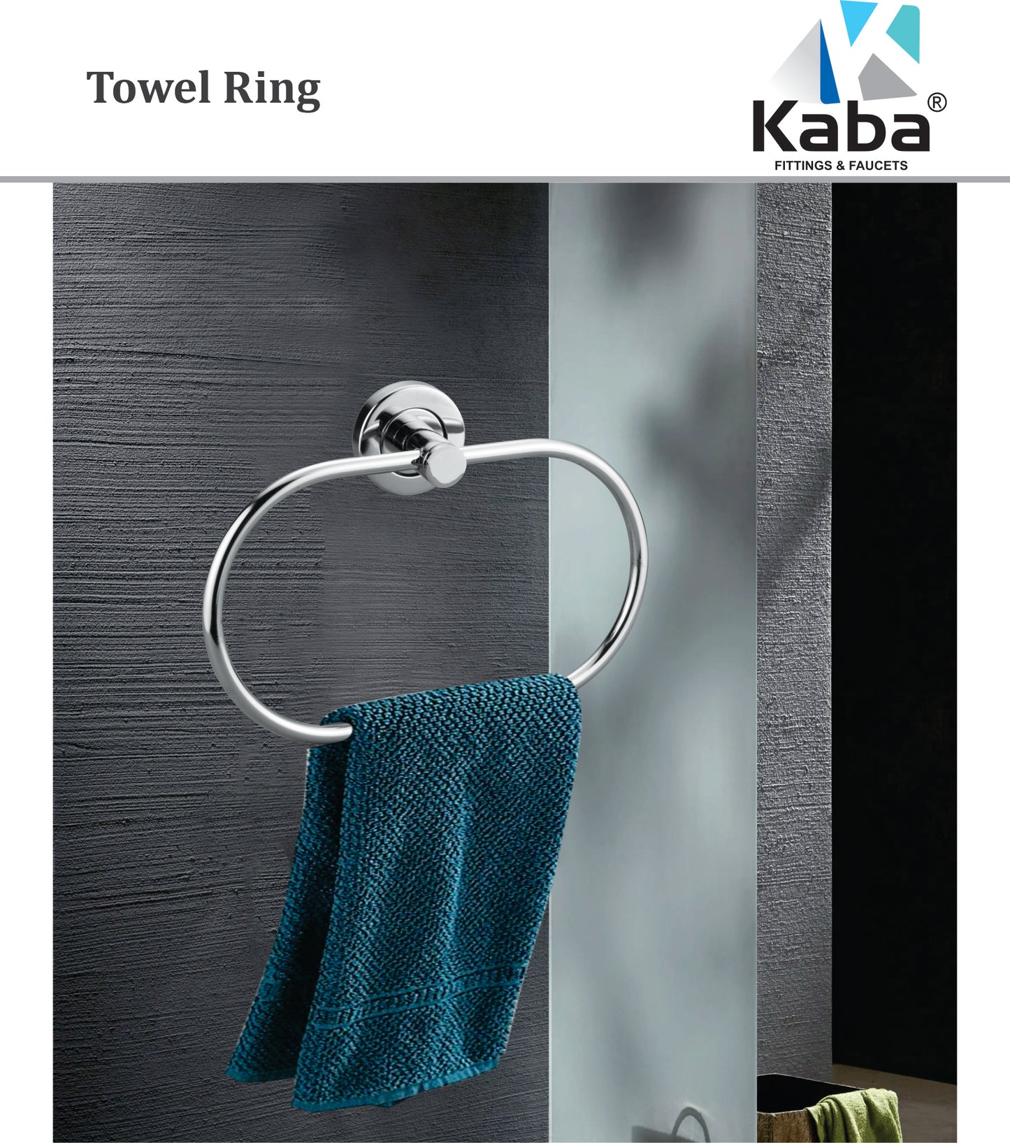 MELON Stainless Steel Oval Towel Ring | Wall Mounted Bathroom Napkin Holder | Nickel Chrome Mirror Finish | Anti-Rust & Corrosion Resistant
