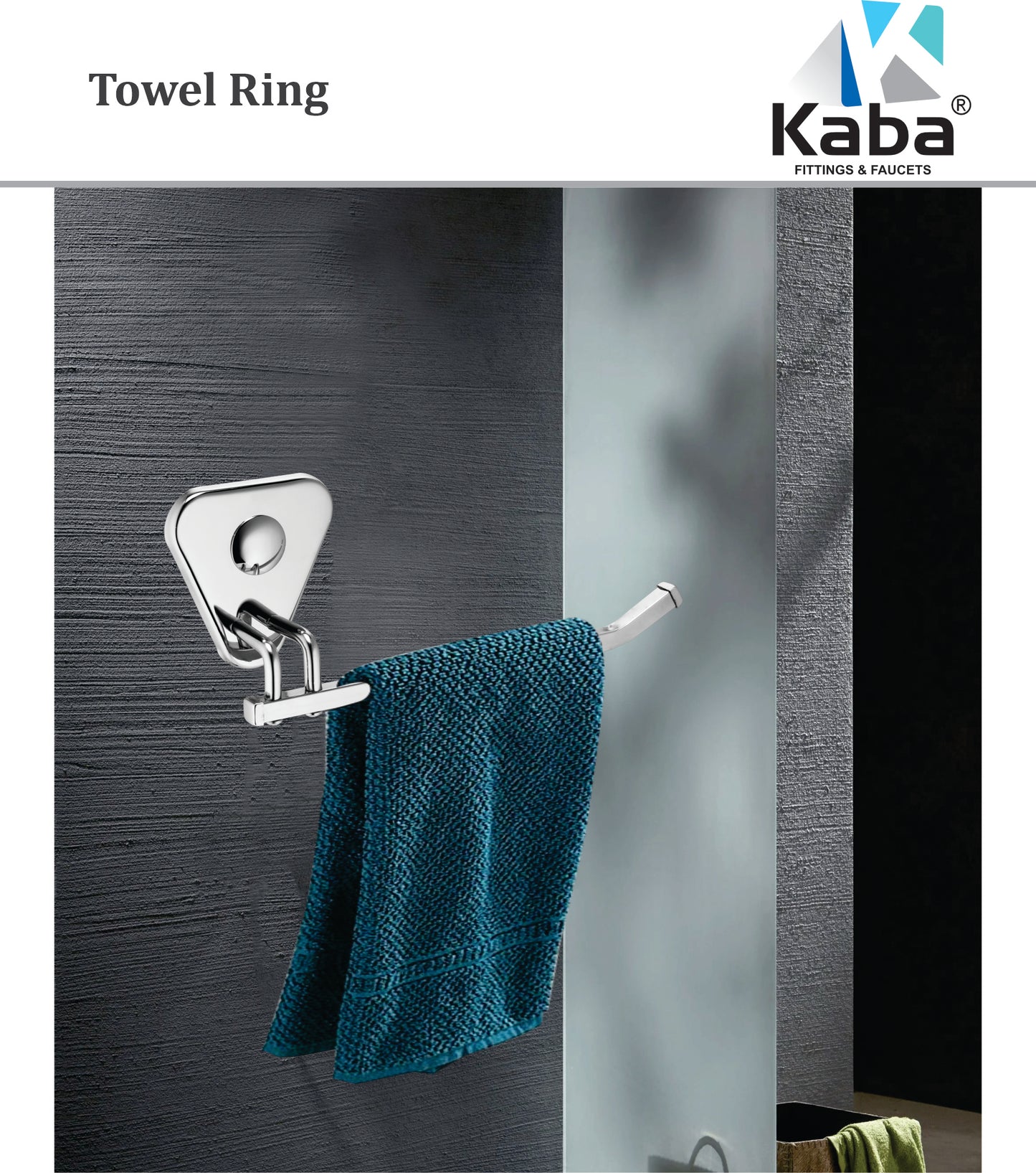 VELVET Stainless Steel Towel Ring | Wall Mounted Napkin Holder | Nickel Chrome Mirror Finish | Rust-Proof | Bathroom & Kitchen Use