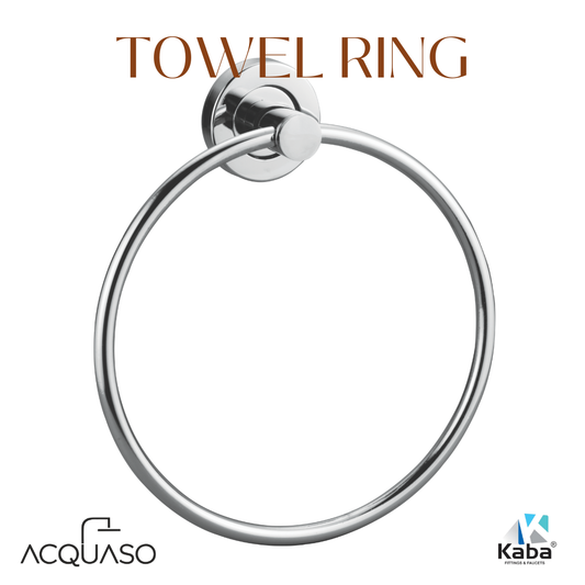 GALAXY Stainless Steel Towel Ring | Nickel Chrome Mirror Finish | Wall-Mounted | Rust & Corrosion Resistant | For Bathroom & Kitchen