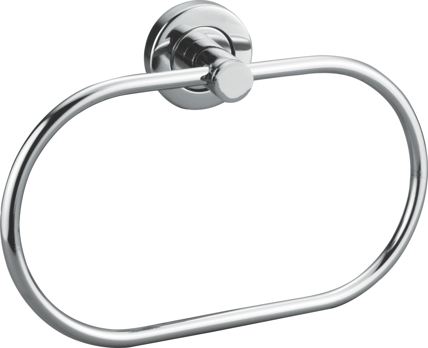 MELON Stainless Steel Oval Towel Ring | Wall Mounted Bathroom Napkin Holder | Nickel Chrome Mirror Finish | Anti-Rust & Corrosion Resistant