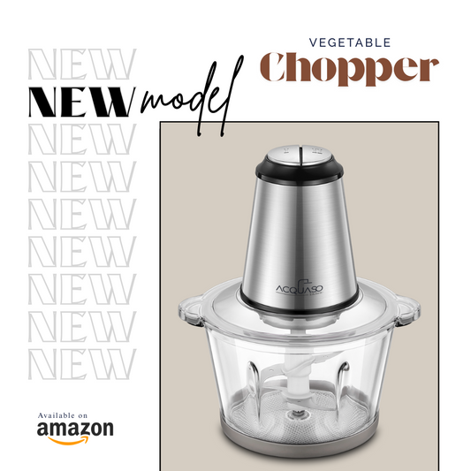 EDGE PRO Electric Vegetable & Meat Chopper | Food Processor | Vegetables, Meat, Nuts, Herbs | 1L Glass Bowl | 200W Motor | 4 Sharp Stainless Steel Blades | 2-Speed Control | Multipurpose Food Processor | Fulfilled by Acquaso