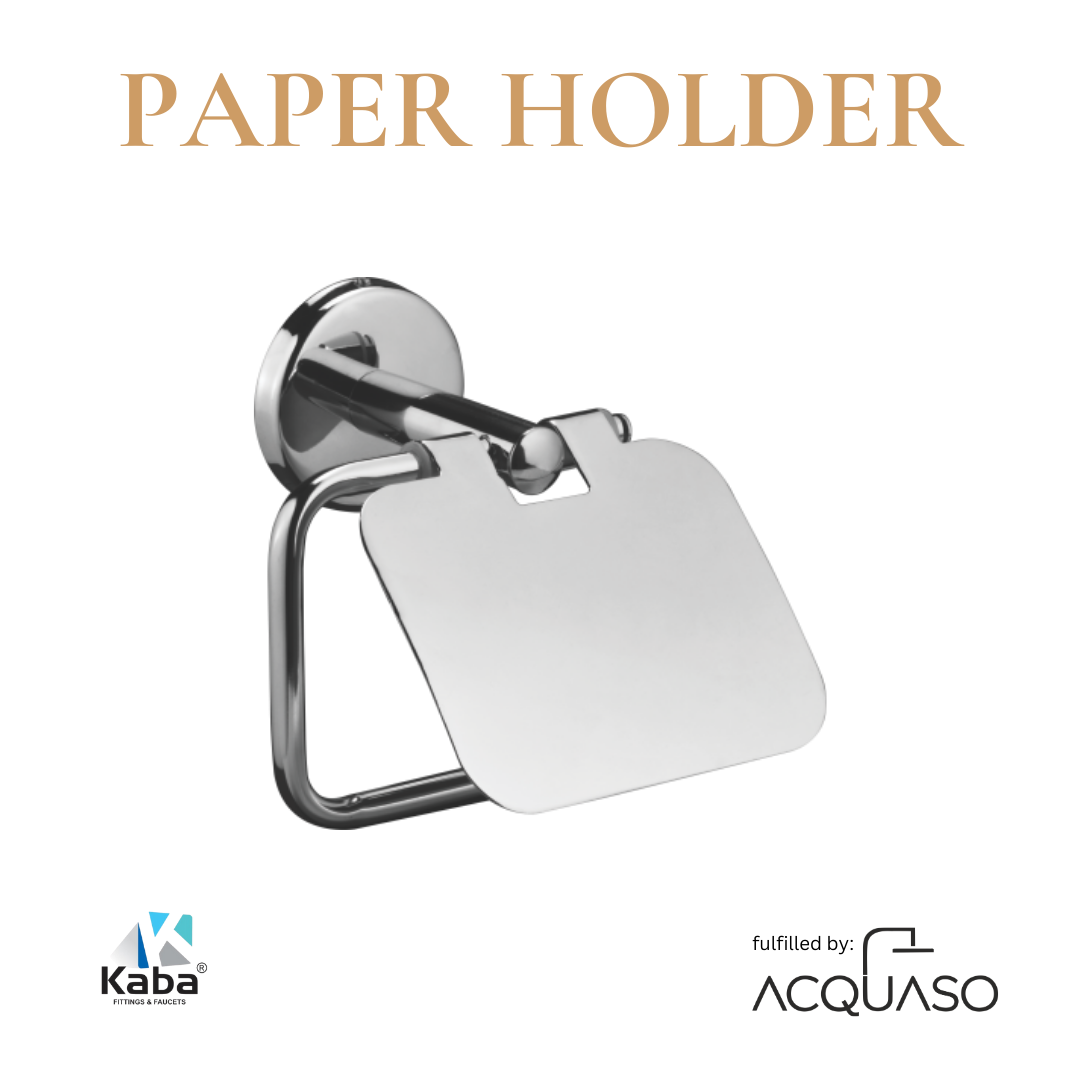 KABA ORNAMIX Paper Holder – Wall Mounted Metal Tissue Roll Dispenser | Eco-Friendly Bathroom & Kitchen Toilet Paper Holder | Custom Color Finish | Sleek Modern Design