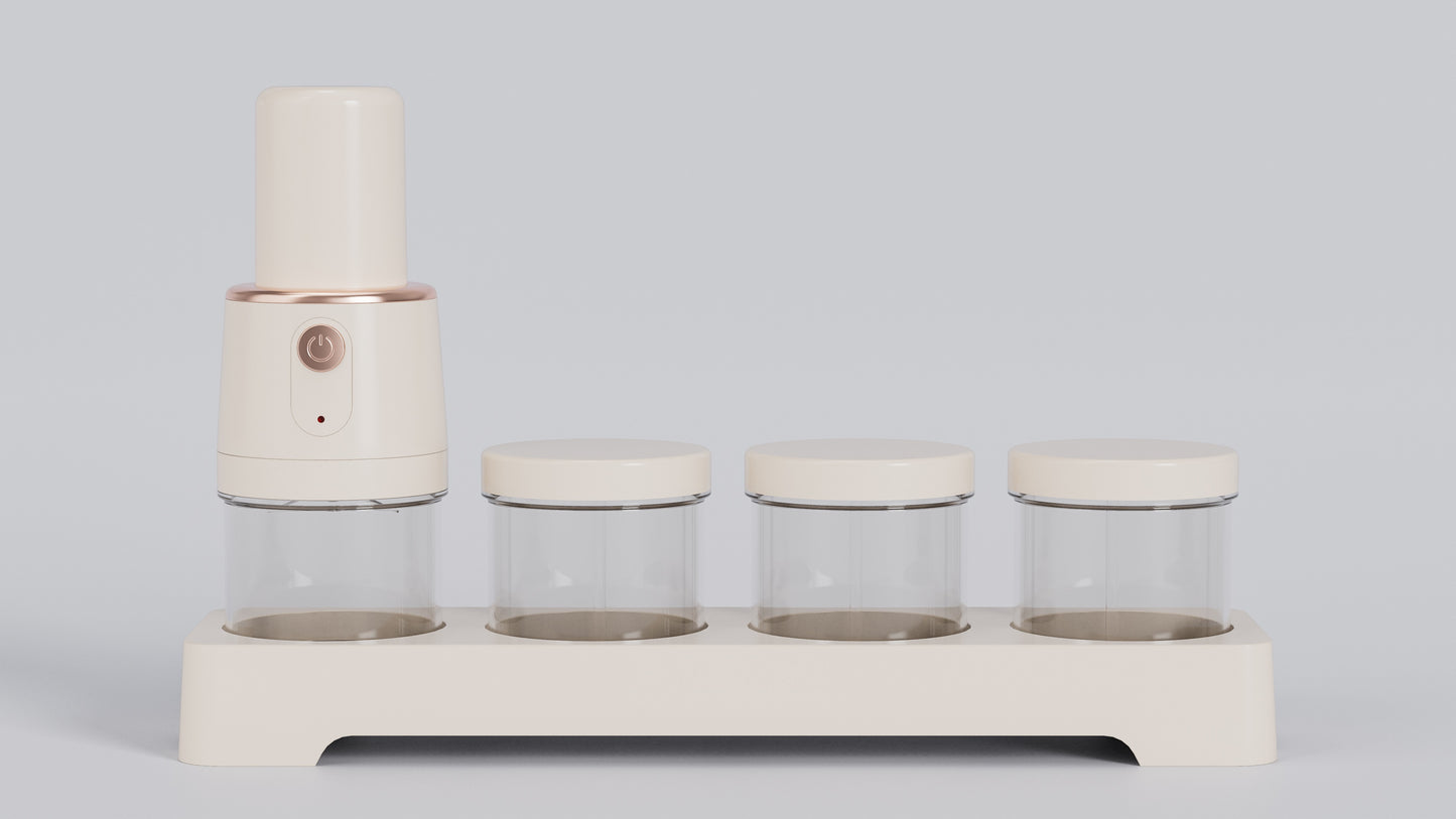 GrindMate Electric Grinder | 4-in-1 Salt, Pepper, Spice & Coffee Grinder | 250ml Capacity | 100W Powerful Motor | One-Touch Operation for Hotel & Kitchen Use