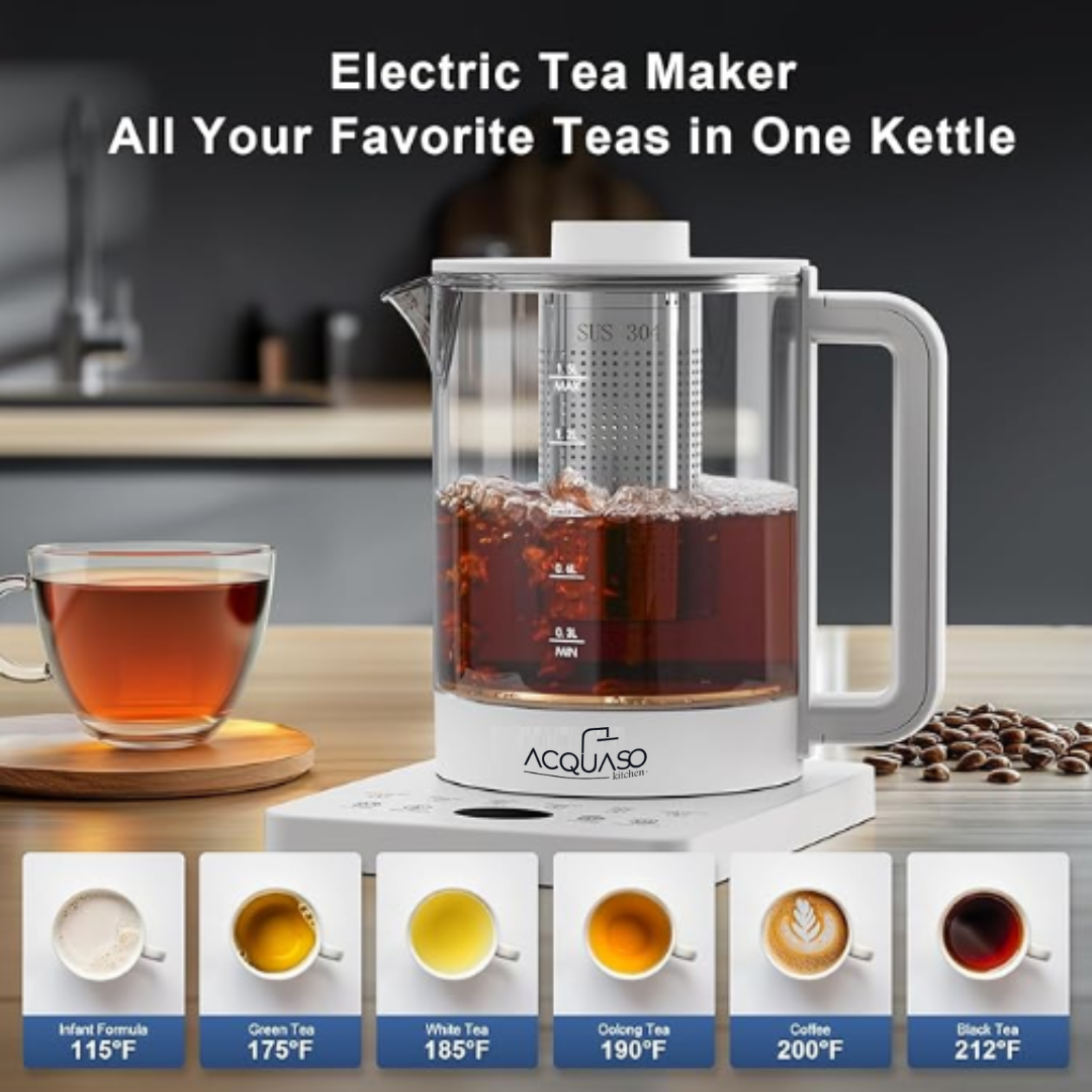 BoilPro Electric Kettle | 1.5L Glass Kettle with Auto Shut-Off & Boil-Dry Protection | 800W Fast Boiling Portable Kettle for Home, Office, Hotel