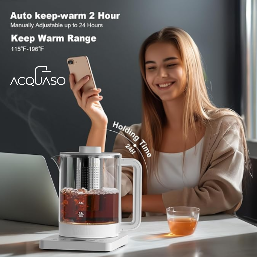 BoilPro Electric Kettle | 1.5L Glass Kettle with Auto Shut-Off & Boil-Dry Protection | 800W Fast Boiling Portable Kettle for Home, Office, Hotel