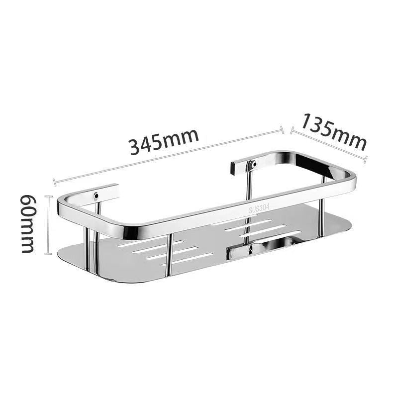 KABA PRIME Shelf – SUS304 Stainless Steel Corner Bathroom Shelf | Wall Mounted Shower/Kitchen Storage Rack | Polished Chrome Finish | Modern & Rustproof