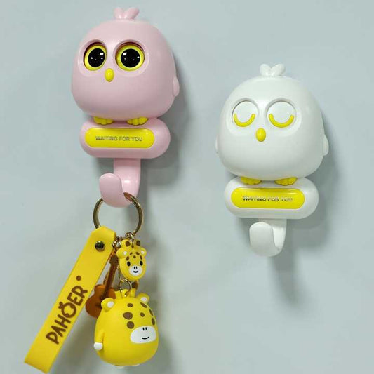 ACQUASO Bird Hook Wall Hanger | Self-Adhesive Heavy-Duty Hook for Home & Kitchen | Plastic, Pink | No-Drill Installation | 22 lbs Load Capacity