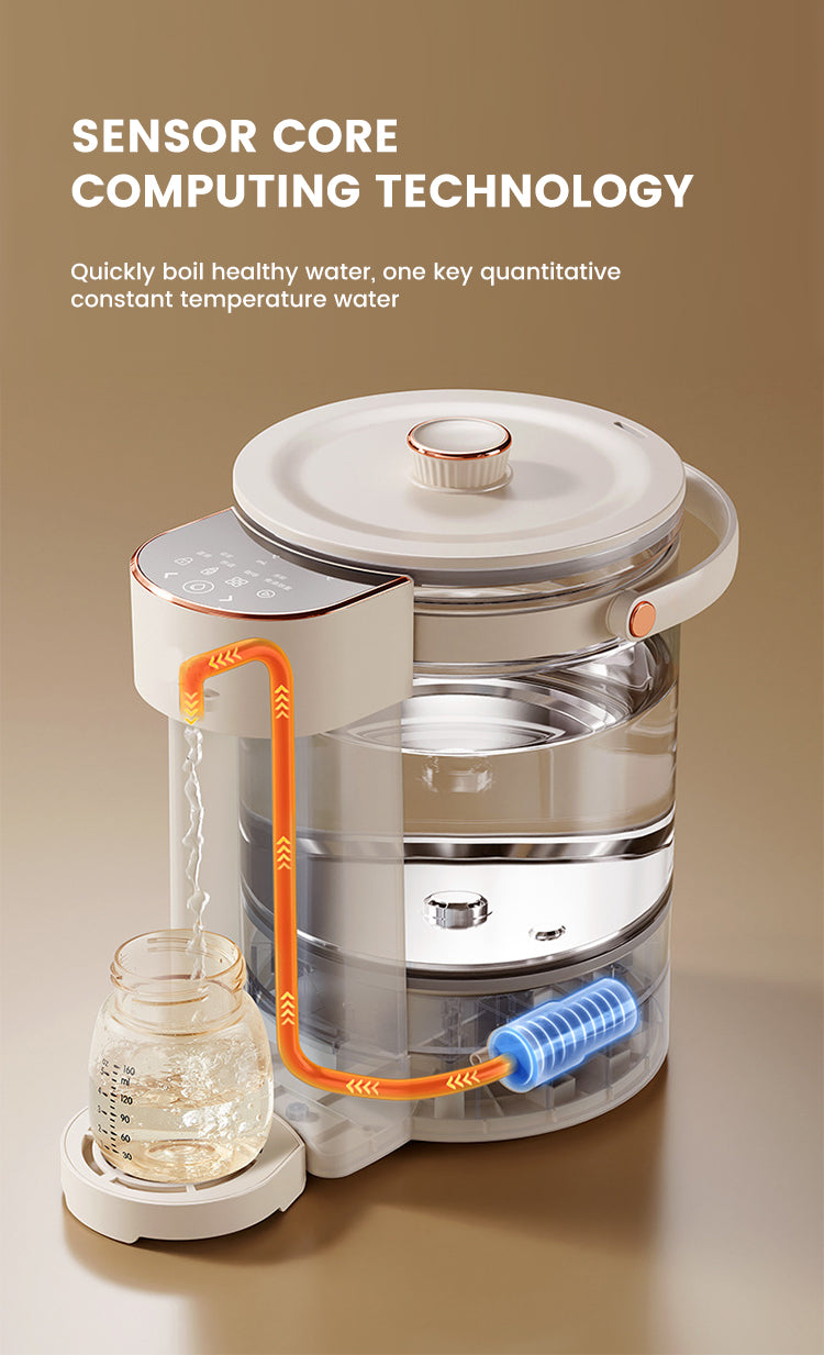 HydroServe Lite Smart Electric Kettle | 2.5L Instant Hot Water Dispenser | 1200W Fast Heating for Home, Hotel & Office | Compact Tabletop Water Heater