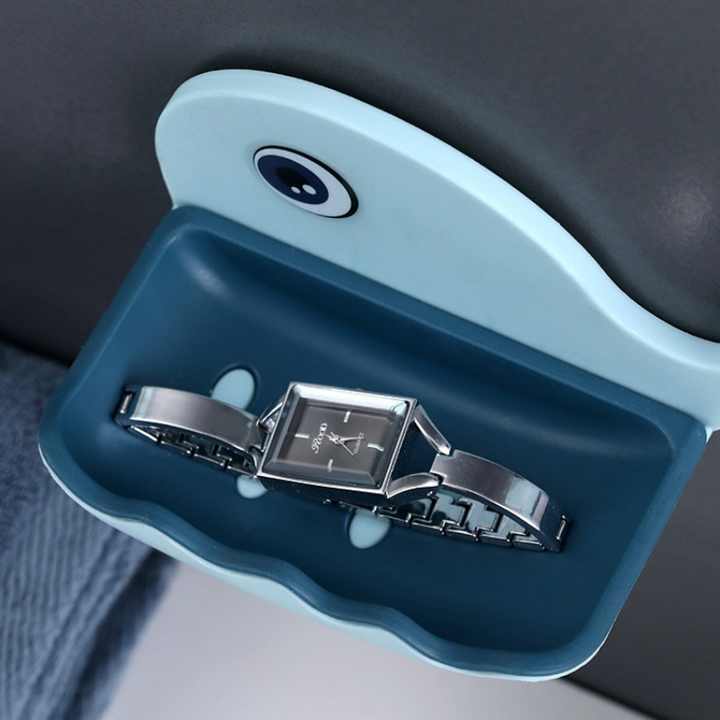 Fish-Shaped Soap Dish with Double Layer Drain Tray | No-Drill Adhesive Soap Holder for Bathroom & Kitchen | Plastic, Blue | Pack of 2