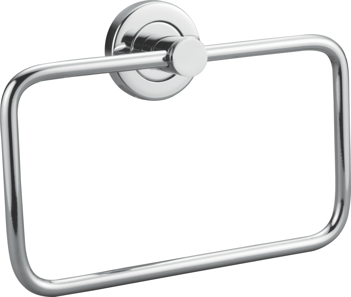 AQUA Stainless Steel Square Towel Ring | Wall Mounted Bathroom Napkin Holder | Chrome Finish | Anti-Rust & Corrosion Resistant