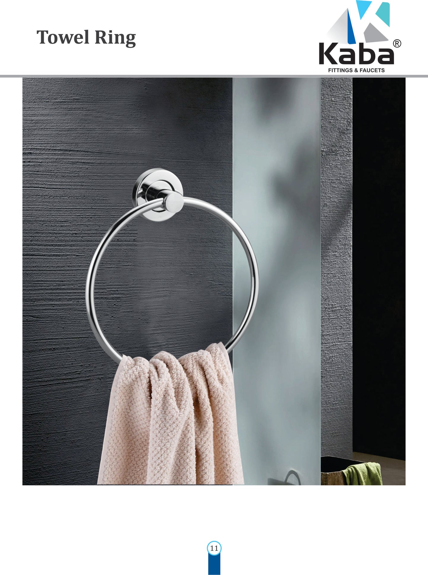 GALAXY Stainless Steel Towel Ring | Nickel Chrome Mirror Finish | Wall-Mounted | Rust & Corrosion Resistant | For Bathroom & Kitchen