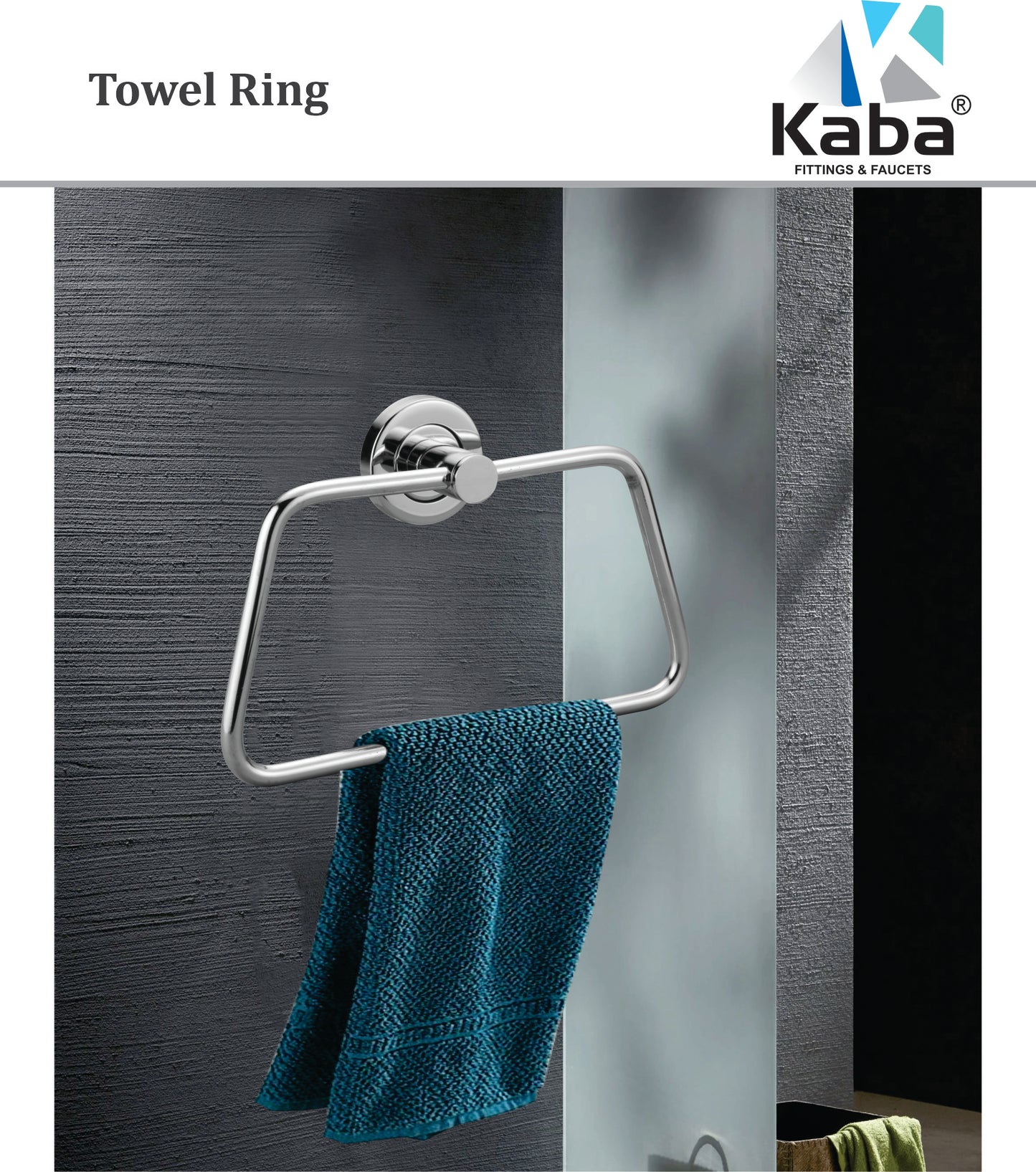 PLUTO Stainless Steel Triangular Towel Ring | Silver Mirror Finish | Wall Mounted Bathroom Napkin Holder | Anti-Rust | Modern Towel Hanger