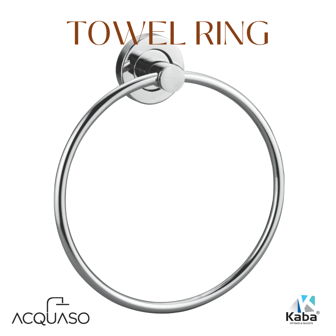 GALAXY Stainless Steel Towel Ring | Nickel Chrome Mirror Finish | Wall-Mounted | Rust & Corrosion Resistant | For Bathroom & Kitchen