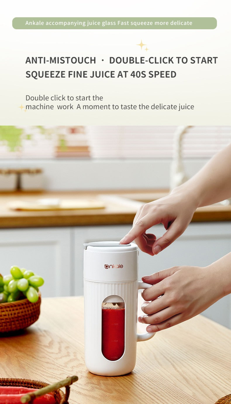 KIRA Portable USB Juicer | 400ml Personal Blender with 10 Stainless Steel Blades | 18,000 RPM | Rechargeable Battery (1500mAh) | Quiet Operation | Easy to Clean | Travel, Gym, Office, Kitchen | Fulfilled by Acquaso