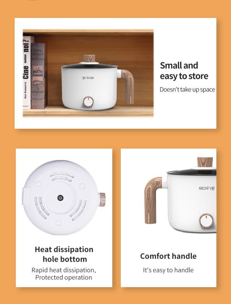 CURA Multipurpose Electric Cooker | 1.5L Non-Stick Ceramic Pot | Dual Power Modes (230W–600W) | Temperature Control | Microcomputer Control | Tempered Glass Lid | Ideal for Boiling, Frying, Simmering | 1-Year Warranty | Fulfilled by Acquaso