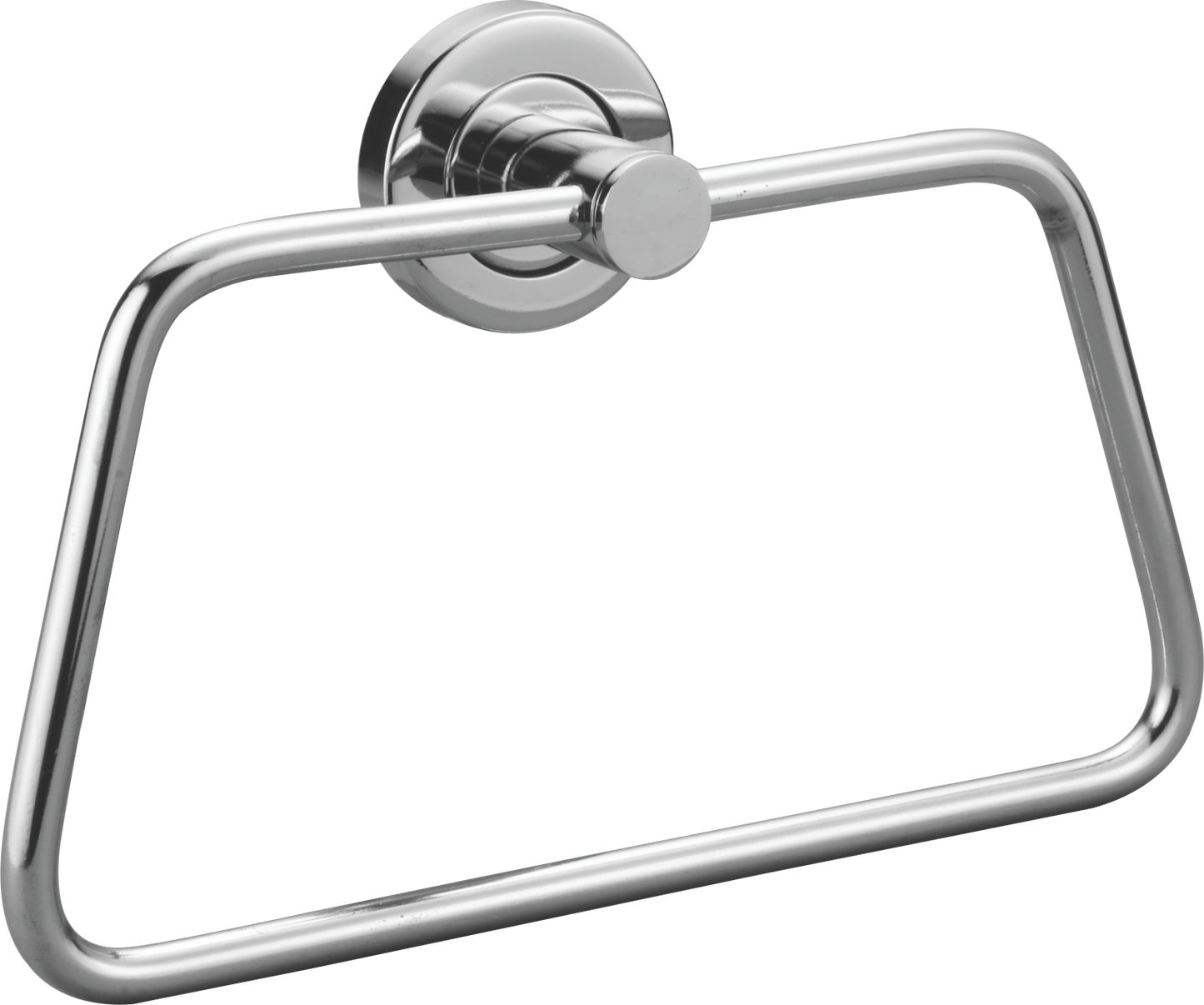 PLUTO Stainless Steel Triangular Towel Ring | Silver Mirror Finish | Wall Mounted Bathroom Napkin Holder | Anti-Rust | Modern Towel Hanger